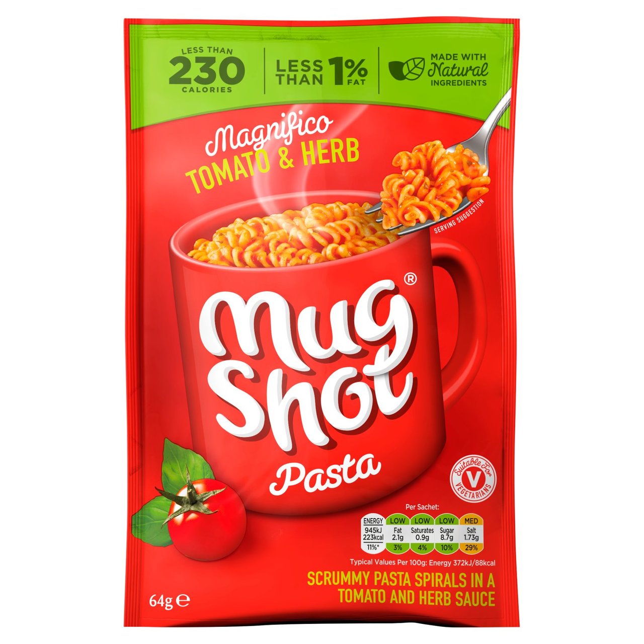 Mug Shot Pasta Tomato and Herbs 64g