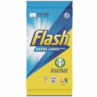 Flash Anti-bacterial Wipes Lemon Extra Large 24 Wipes