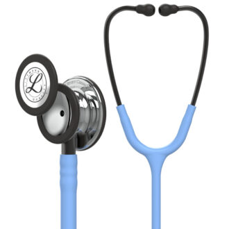 3M Littmann Classic III Monitoring Stethoscope, Mirror Chestpiece, Ceil Blue Tube, Smoke Stem, Smoke Headset - 5959