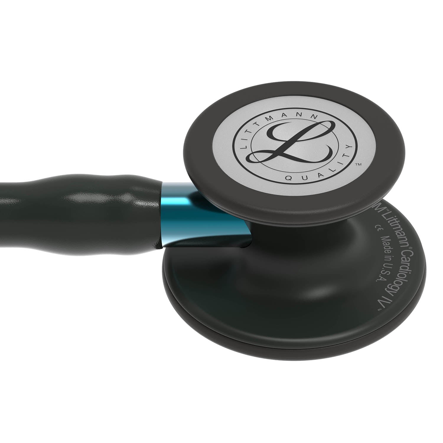 3M Littmann Cardiology IV Diagnostic Stethoscope: Black & Black - Blue Stem 6201 - Image 7