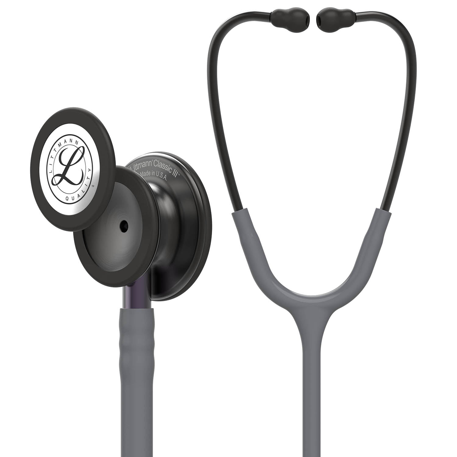 3M Littmann Classic III Monitoring Stethoscope: Smoke & Gray - Violet Stem 5873
