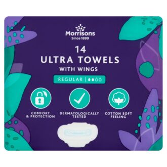 Morrisons Normal Ultra Towels with Wings 14s