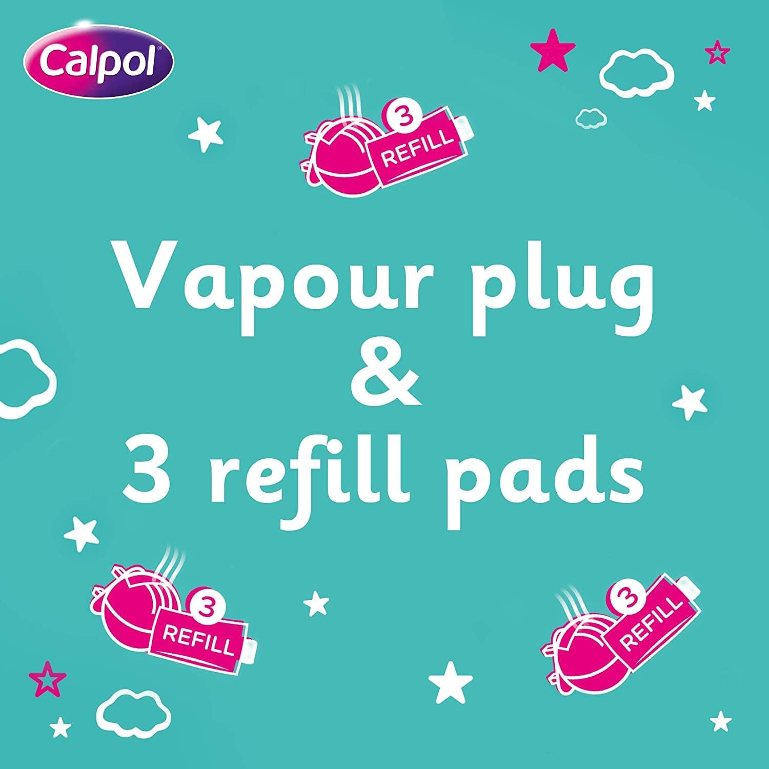 Calpol Vapour Plug Nightlight Lavender Chamomile 3+ Months (Orange Light)- Plug and 3 refills - Image 4