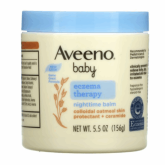 Aveeno, Baby, Eczema Therapy, Nighttime Balm, Fragrance Free, 5.5 oz (156 g)