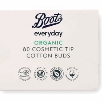 Boots Everyday Organic Cosmetic Tip Cotton Buds 80 buds
