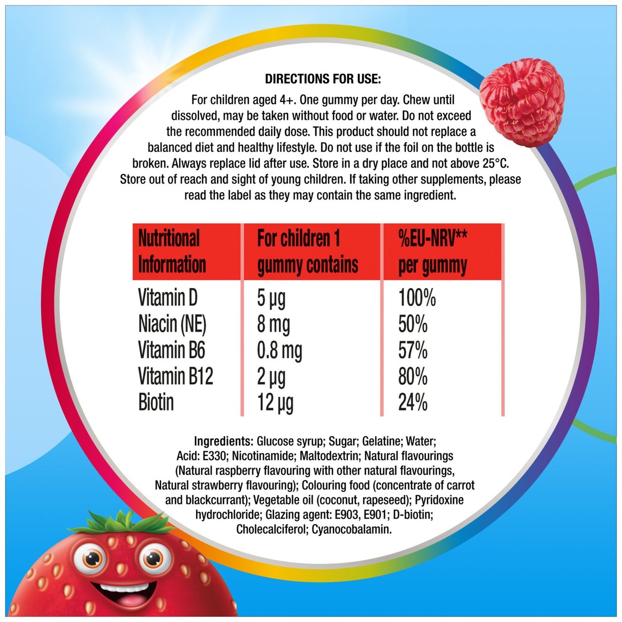 Centrum Kids Bones & Teeth Gummies Mixed Berry Food Supplement 30 per pack - Image 3