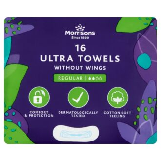 Morrisons Normal Ultra Towels without Wings 16 per pack