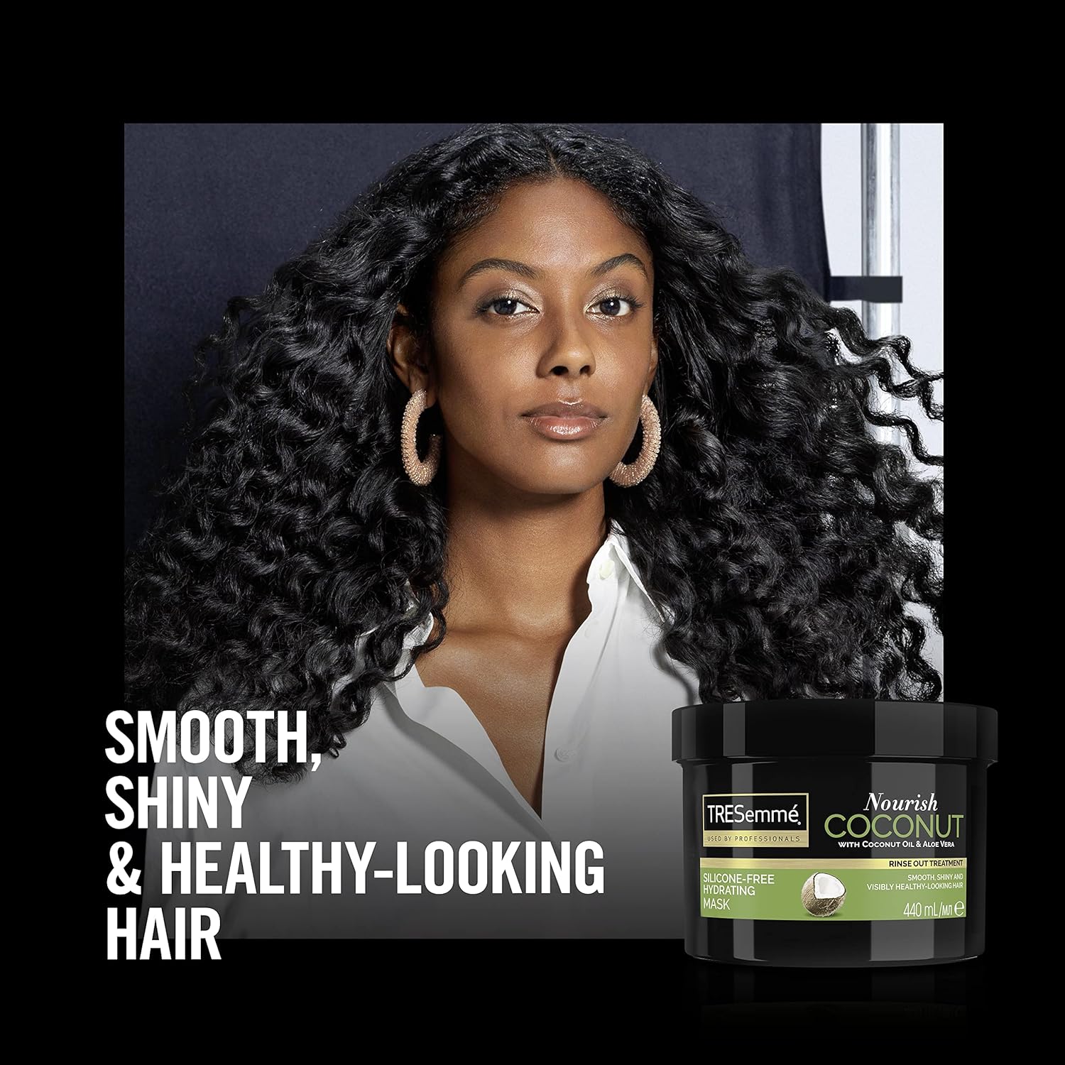 TRESemmé Nourish Coconut Hydrating Mask rinse-out hair treatment with Coconut Oil & Aloe Vera for smooth, shiny, healthy-looking hair 440 ml - Image 4