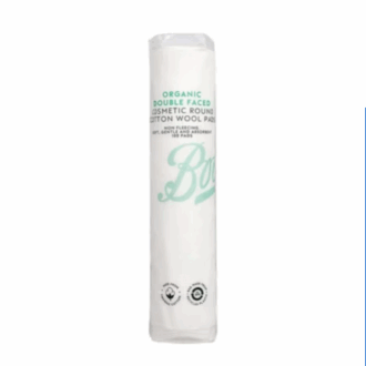 Boots Organic double faced Cosmetic round cotton wool pads 100