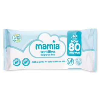 Mamia Sensitive Fragrance Free Baby Wipes 80 Pack