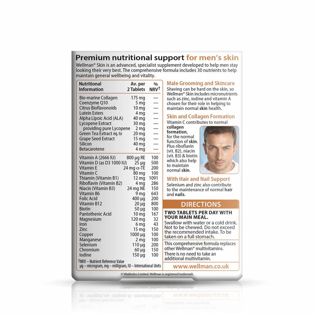 Vitabiotics Wellman Skin 60 Tablets - Image 2